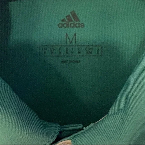 Adidas Men's Golf Polo Shirt in Teal and White - Picture 3 of 3